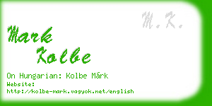 mark kolbe business card